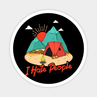 I Hate People I Love Camping Funny Magnet